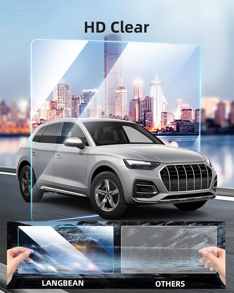 LANGBEAN Screen Protector for 2025 2024-2020 Audi A4/A5/Q5 10.1 Inch Touchscreen, HD, High Sensitivity, Anti-Fingerprint & Bubble-Free Fit, Tempered Glass Navigation Infotainment System Protection - Image 4